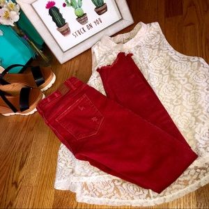 💋Red Distressed Zara Jeans💋
